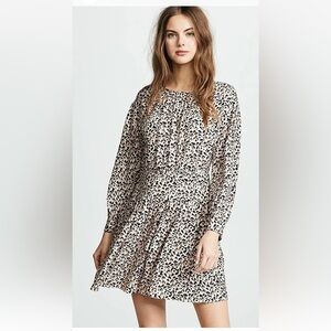 Rebecca Tailor 100% Silk Animal Print Mini Dress